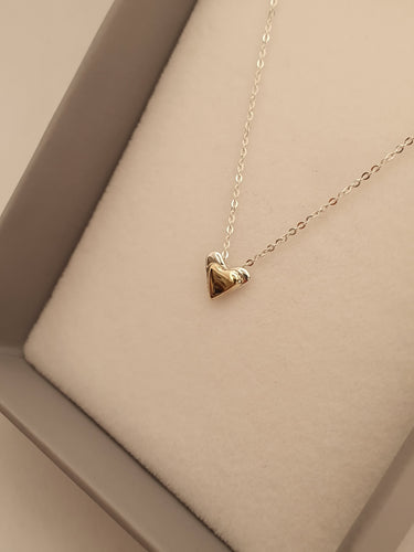 925 Sterling silver & 9ct gold heart necklace