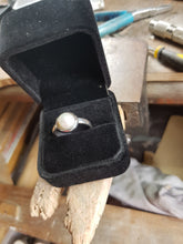 Sterling silver remodel of pearl ring