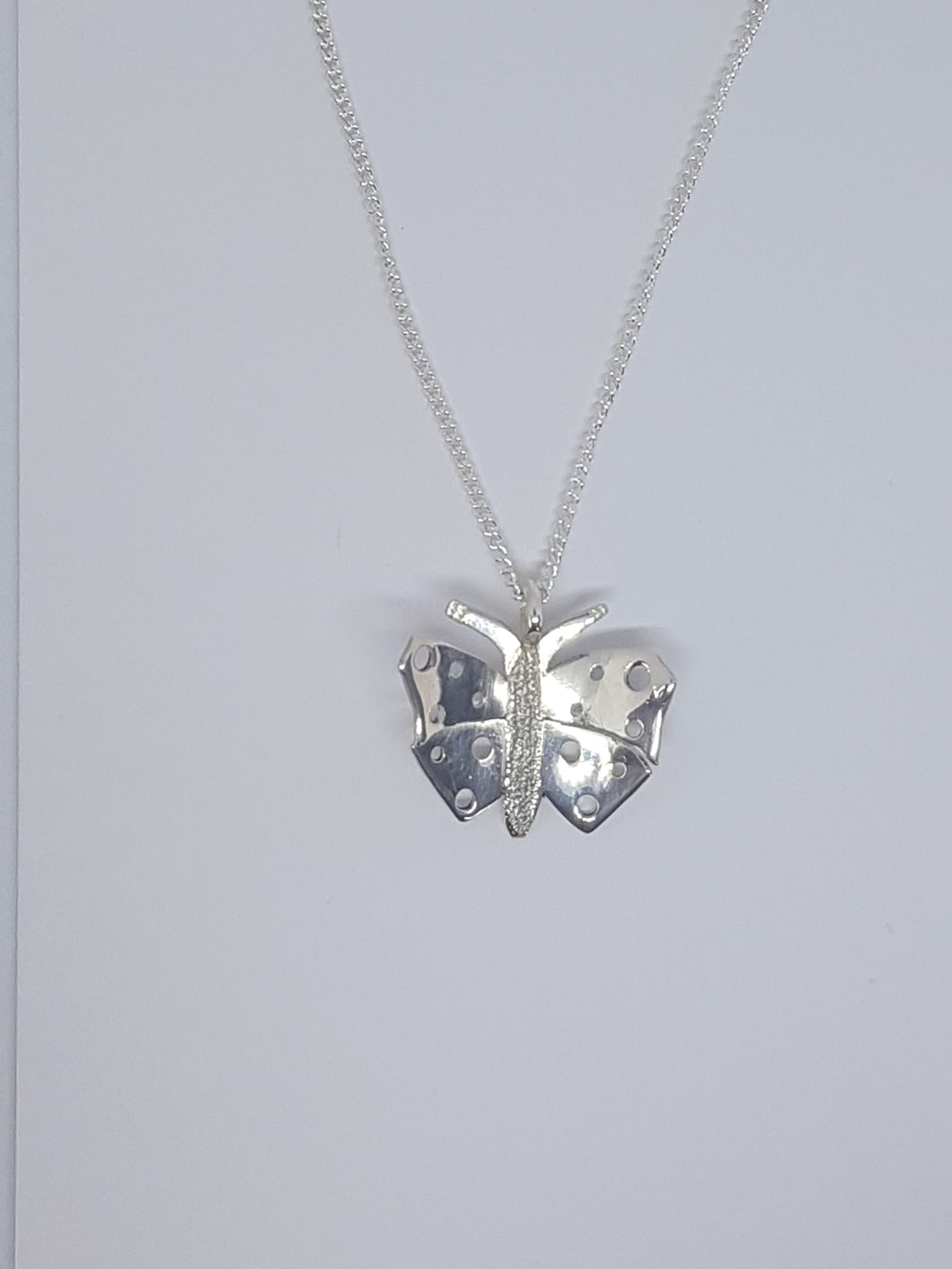 Sterling silver butterfly pendant