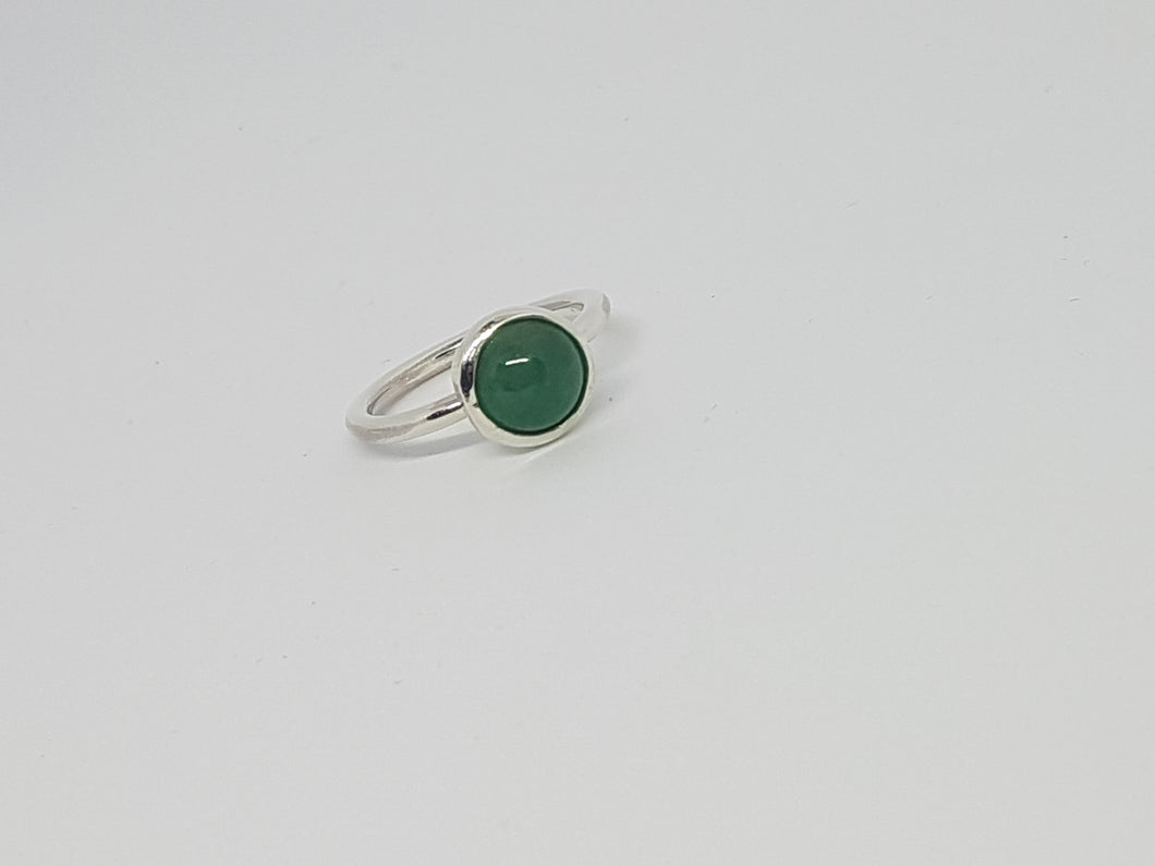 SOLD! Sterling silver ring with aventurine