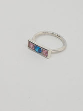 SOLD! Sterling silver with pink and blue cubic zirconia