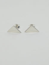 Sterling silver triangle stud earrings