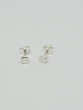 Sterling silver disc stud earrings