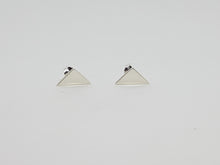 Sterling silver triangle stud earrings