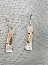 Sold! Sterling silver & 9ct gold drop earrings