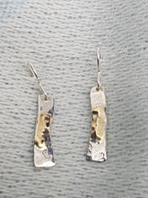 Sold! Sterling silver & 9ct gold drop earrings