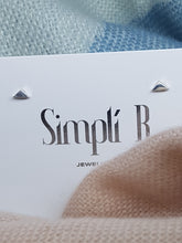Tiny sterling silver 3d triangle stud earrings