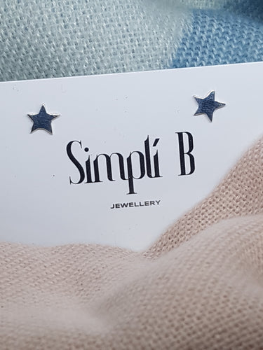Sterling silver star stud earrings
