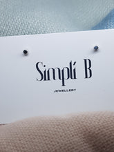 Sterling silver small cylindrical stud earrings