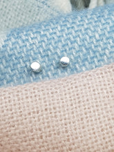 Sterling silver small cylindrical stud earrings