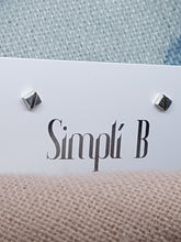 Sterling silver coffee bean stud earrings