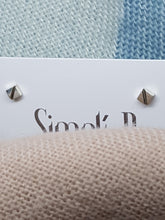 Sterling silver coffee bean stud earrings