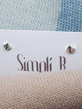Sterling silver coffee bean stud earrings