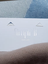 Sterling silver triangle stud earrings