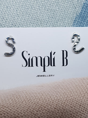 Sterling silver swan stud earrings