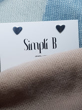 Sterling silver heart stud earrings