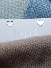 Sterling silver heart stud earrings