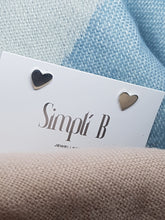 Sterling silver heart stud earrings
