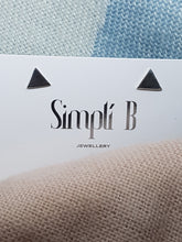 Sterling silver flat triangle stud earrings