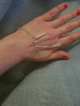 Sterling silver "Block &Chain " bracelet