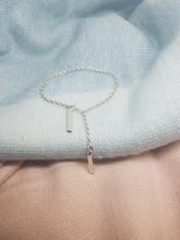 Sterling silver "Block &Chain " bracelet