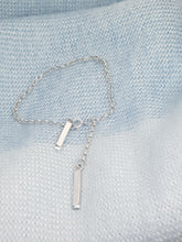 Sterling silver "Block &Chain " bracelet