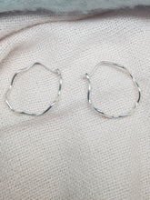 "Wild Atlantic Wave " Sterling silver hoop earrings