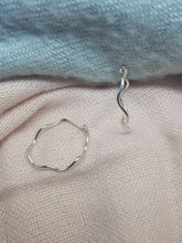 "Wild Atlantic Wave " Sterling silver hoop earrings