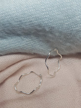 "Wild Atlantic Wave " Sterling silver hoop earrings