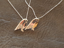 Sterling silver & 9ct gold handcrafted robin necklace