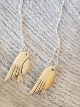 Sterling silver & 9ct gold handcrafted robin necklace