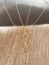 Sterling silver & 9ct gold handcrafted robin necklace