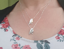 Sterling silver & 9ct gold handcrafted robin necklace