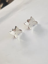 Sterling silver butterfly stud earrings