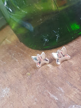 Sterling silver butterfly stud earrings