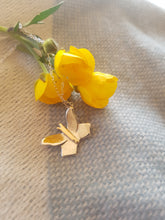 Sterling silver Flutterby Butterfly with 9ct gold accent