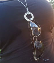 Sterling silver eyeglass pendant necklace