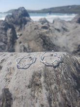 "Wild Atlantic Wave " Sterling silver hoop earrings
