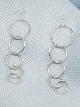 Sterling silver " Circles" drop earrings
