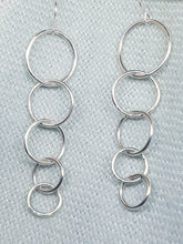 Sterling silver " Circles" drop earrings