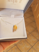 Sterling silver & 9ct gold handcrafted robin necklace