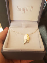 Sterling silver & 9ct gold handcrafted robin necklace