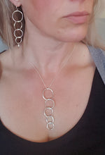 Sterling silver " Circles" drop earrings