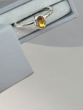 925 sterling silver ring set with a citrine gemstone