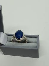 SOLD! 925 serling silver ring with a blue agate gemstone