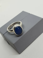 SOLD! 925 serling silver ring with a blue agate gemstone