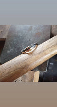Chunky 925 sterling silver ring with a hunk of 9ct gold